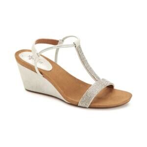 Style & Co Women's Mulan Embellished Wedge Sandals - Size 9.5